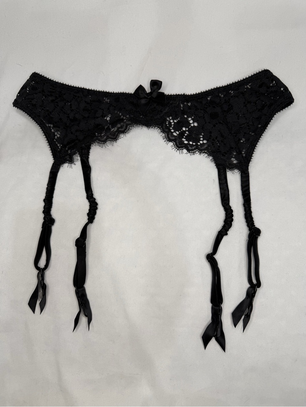 Victoria's Secret Black Lace Garter belt size XS